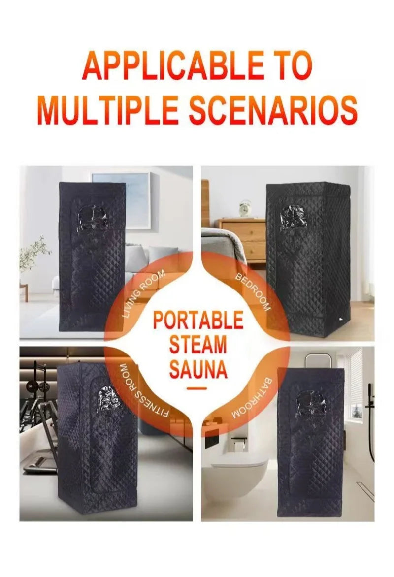 Portable Infrared Steam Box with 660nm Red Light Therapy Lamp and 3.0L 1000W Steamer for Home Relaxation Sauna