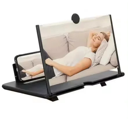 Portable 10 Inch PC Mobile Phone Projector Universal 3D Movie Screen Holder With Amplifier Magnifier Enhances Screen Visibility