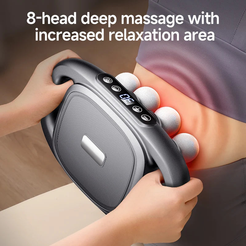High Quality Electric Professional Body Vibration Deep Tissue Massage Gun Best Budget Fascia Muscle Gun with 8 Heads