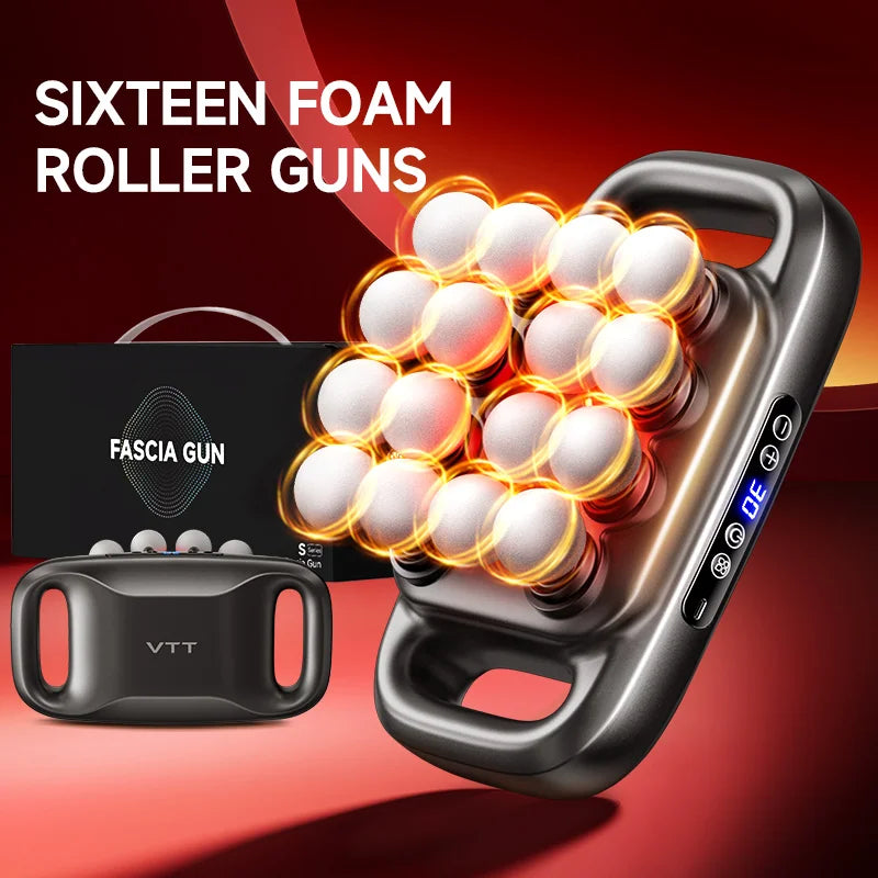Professional High-Quality 16-Head Electric Deep Tissue Massage Gun - Best Budget Fascia Muscle Reliever